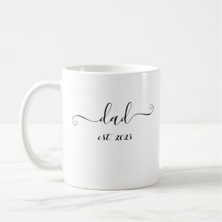 dad est. 2023 Elegant Gift for Future Dad Coffee Mug