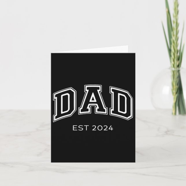 Dad Est. 2024 Daddy Expect Ba  Card (Front)