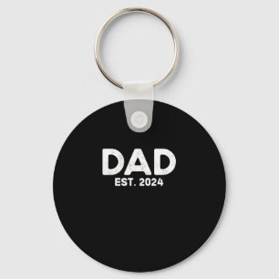 DAD Est. 2024, Father to be 2024, New Dad 2024 Keychain