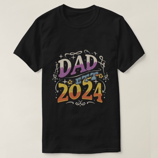 dad est 2024, Promoted To Daddy Est. 2024 T-Shirt (Design Front)