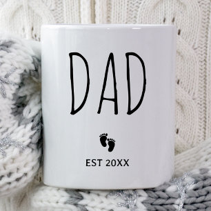 Dad Est. 2025 Expect Baby New Dad First Time Dad Coffee Mug