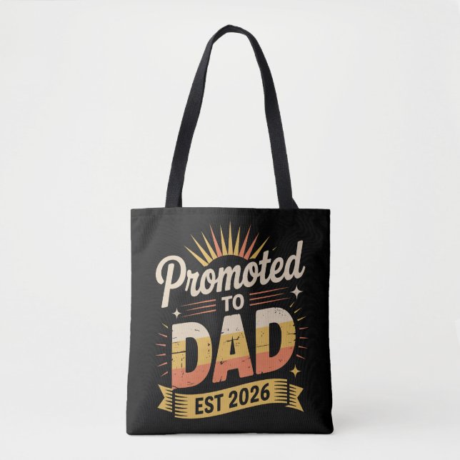 Dad Est. 2026 Funny New Dad Pregnancy Announcement Tote Bag (Front)