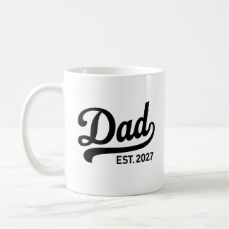 Dad Est 2027 New Father to Be Baby Announcement Coffee Mug