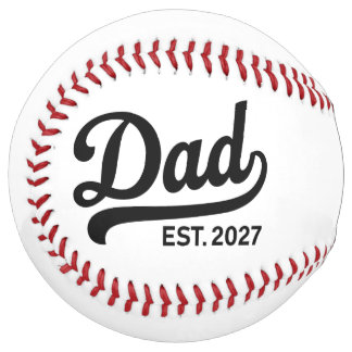 Dad Est 2027 New Father to Be Baby Announcement Softball