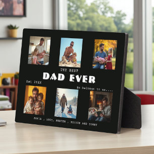 Dad Est 20XX Photo Keepsake Plaque