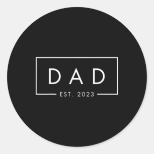 Dad Est  Classic Round Sticker