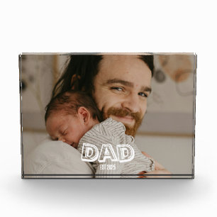 Dad Est Gift New Father Keepsake Photo Block