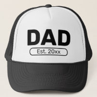 Dad Est. Insert Year Black and White