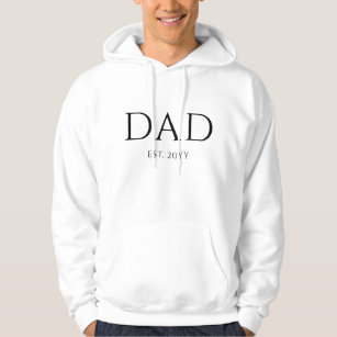 Dad Est Modern New Daddy Promoted to Dad Hoodie