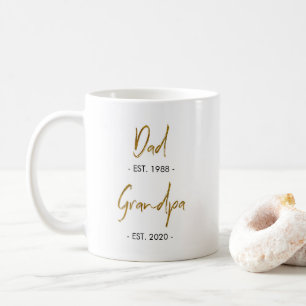 Dad Est. to Grandpa Est. Coffee Mug