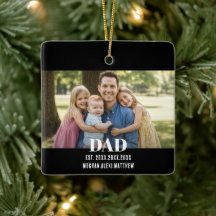 Dad Est. Year Name Photo Bold Font