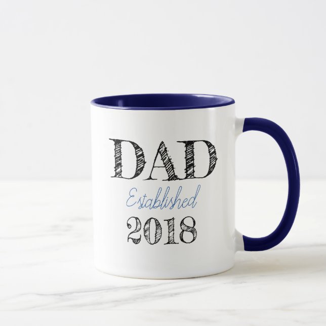 DAD Established 2018 customizable Mug (Right)