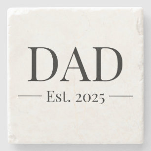 Dad Established 2025 Stone Coaster