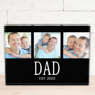 Dad Established 3 Photo Black Block