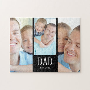 Dad Established 3 Photo Jigsaw Puzzle
