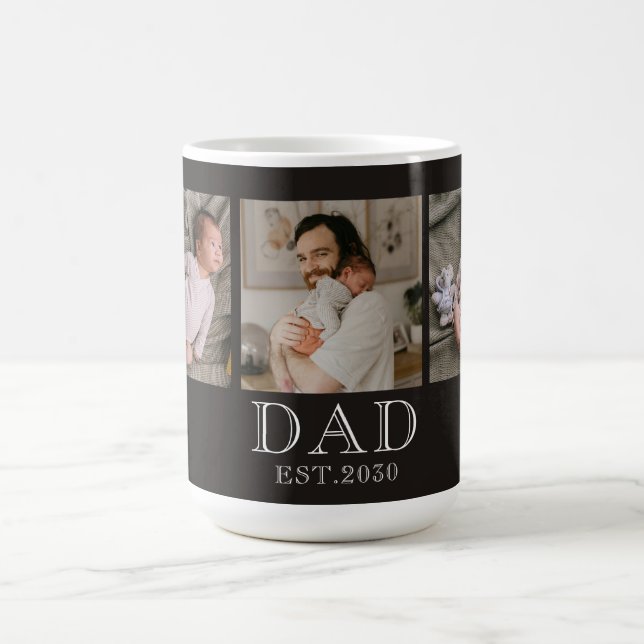 Dad Established Black 3 Photo  Coffee Mug (Center)
