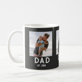 Dad Established Black Photo Gift Father's Day Coffee Mug