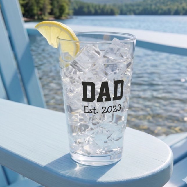 Dad Established Bold Black Text White Glass (Creator Uploaded)