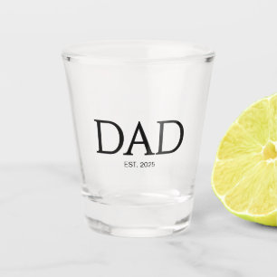 Dad Established Classic Caps Black Shot Glass