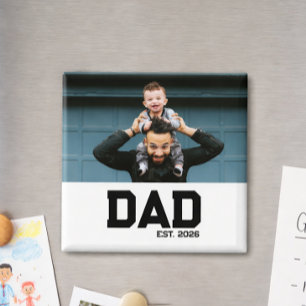 Dad Established Customizable Year Father's Day  Magnet