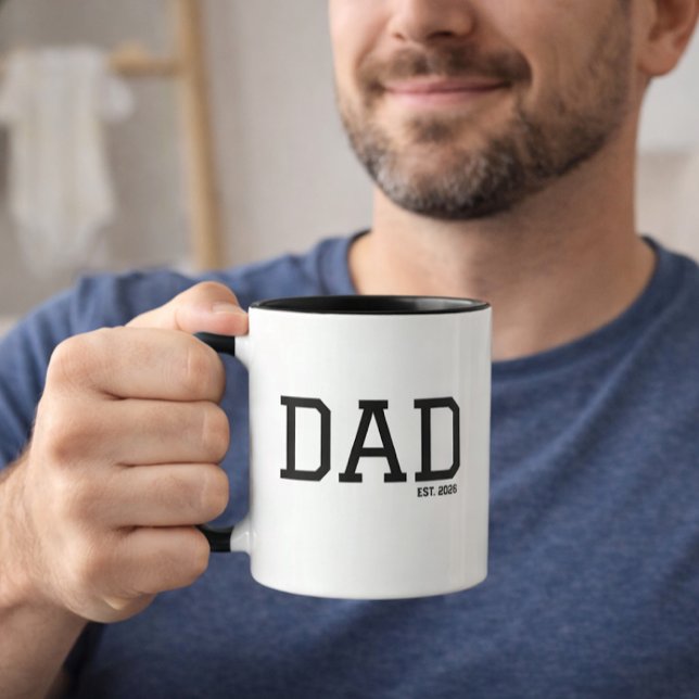 Dad Established Customizable Year Father's Day  Mug (Creator Uploaded)