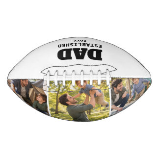 Dad Established Fatherhood Photo Gift Football