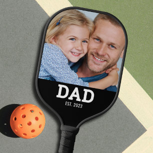Dad Established Fun Photo Pickleball Paddle