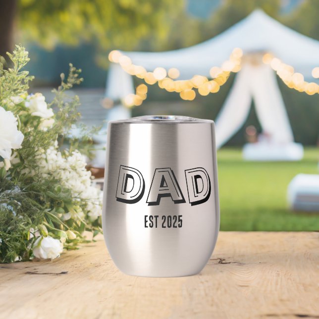 Dad Established Gift Modern Typography Fathers Day (Wedding (Rotated))
