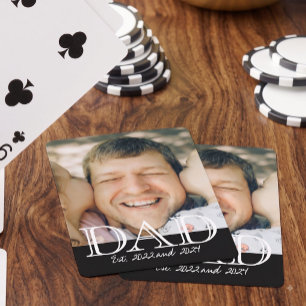 Dad Established Minimal Father's Day Gift Playing Cards