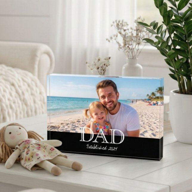 Dad Established Modern Bold Photo Block (Creator Uploaded)