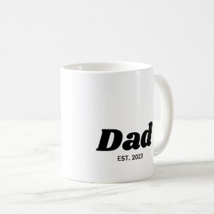 Dad Established Modern Typography Coffee Mug
