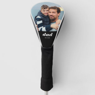 Dad Established Modern Typography Photo  Golf Head Cover