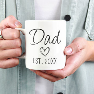 Dad Established Mug Custom New Dad Father Gift