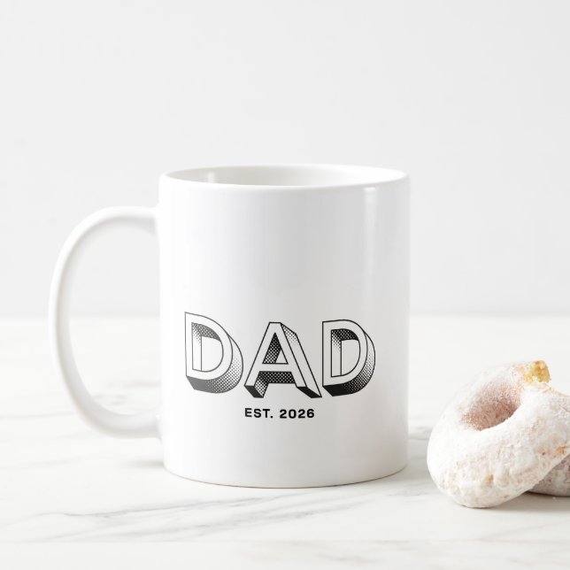 Dad Established New Dad Gift Coffee Mug (With Donut)