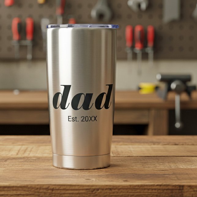Dad Established New Dad Gift Insulated Tumbler (Creator Uploaded)