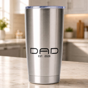 Dad Established New Dad Gift Insulated Tumbler