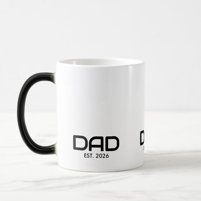 Dad Established New Dad Gift  Magic Mug (Left)