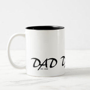 Dad Established New Dad Gift Two-Tone Coffee Mug
