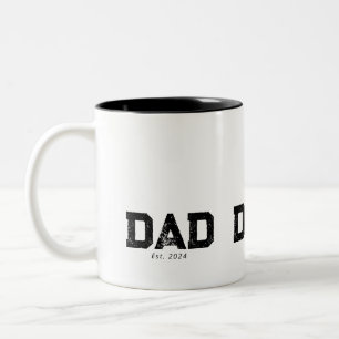 Dad Established New Dad Gift Two-Tone Coffee Mug