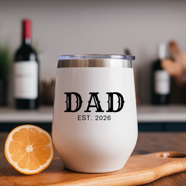 Dad Established New Dad Gift White Black (Creator Uploaded)