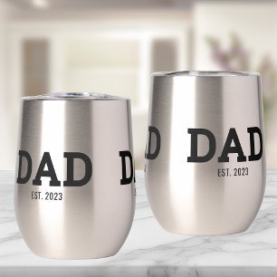 Dad Established New Mom Gift Thermal Wine