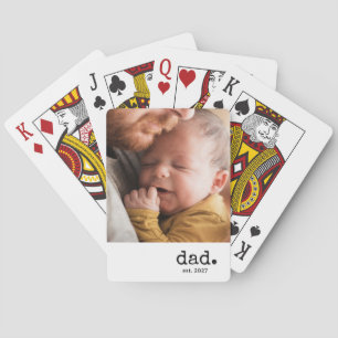  Dad Established Personalized Photo Playing Cards