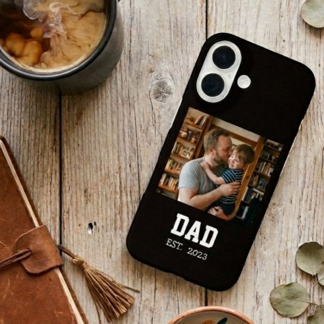 Dad Established Photo Father's Day Gift Black Case-Mate iPhone Case (Creator Uploaded)