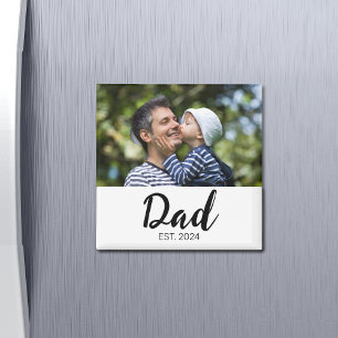 Dad Established Photo Father's Day Magnet