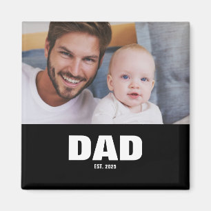 Dad Established Photo Father's Day Magnet