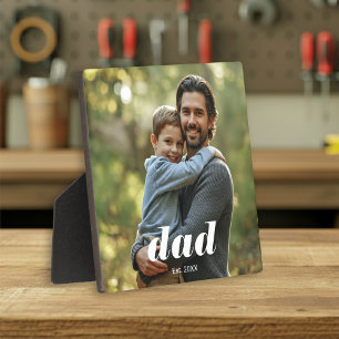Dad Established Photo Father's Day Plaque