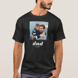 Dad Established Photo Father's Day T-Shirt