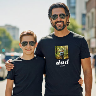 Dad Established Photo Father's Day T-Shirt