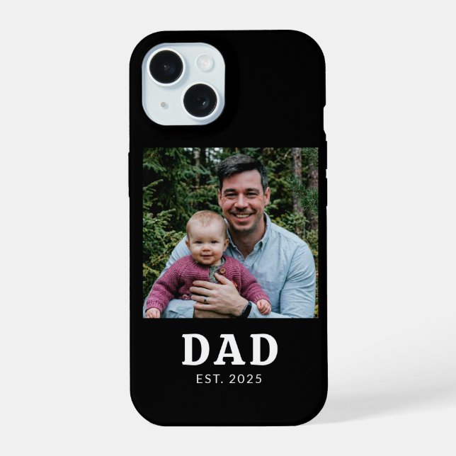Dad Established Photo Gift  iPhone 15 Case (Back)