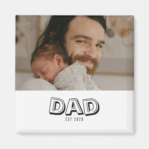 Dad Established Photo Gift Magnet